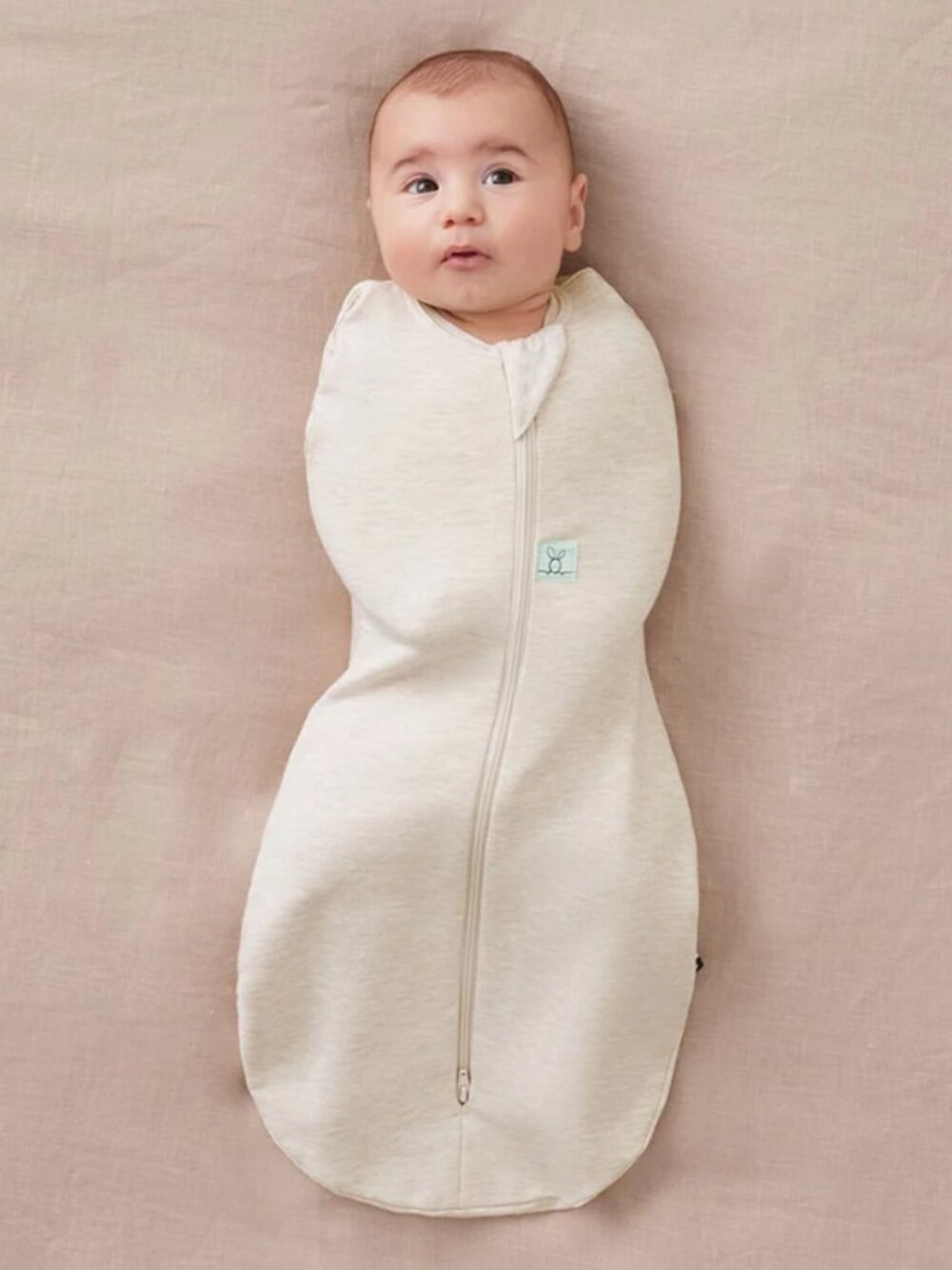 ergopouch | Cocoon Swaddle Sack 1.0 TOG Oatmeal Marle | size 0000 newborn